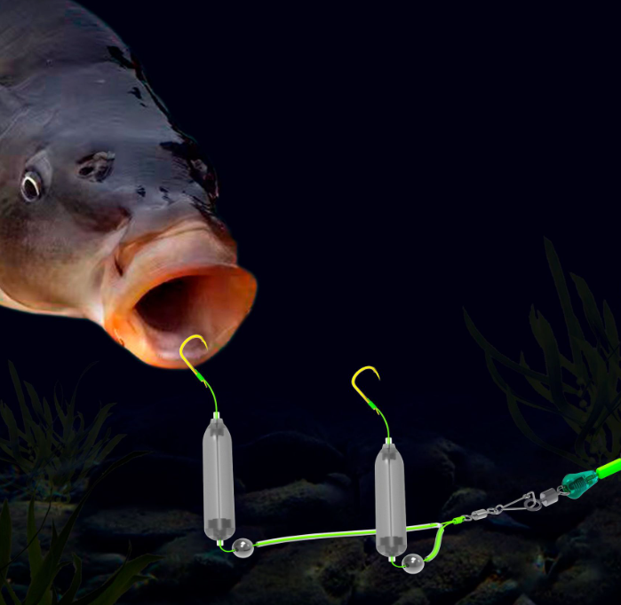 🎣⚡ Dubbele haak omgekeerde bodemmontage! De verbeterde versie verhoogt het aantal aansluitingen met 50%: zeg vaarwel tegen vastlopen! 🎣