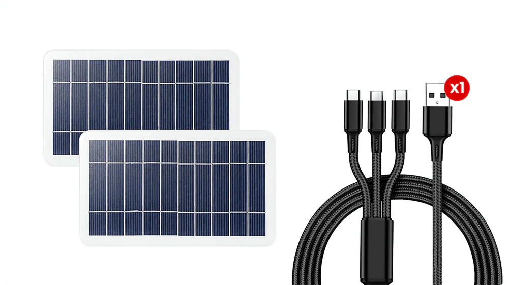 🌞50% Korting!⚡Ultra-Licht Zonnepaneel (2W 5V) - Draagbare USB Oplader voor Wandelen & Camping - Flexibel & Weerbestendig