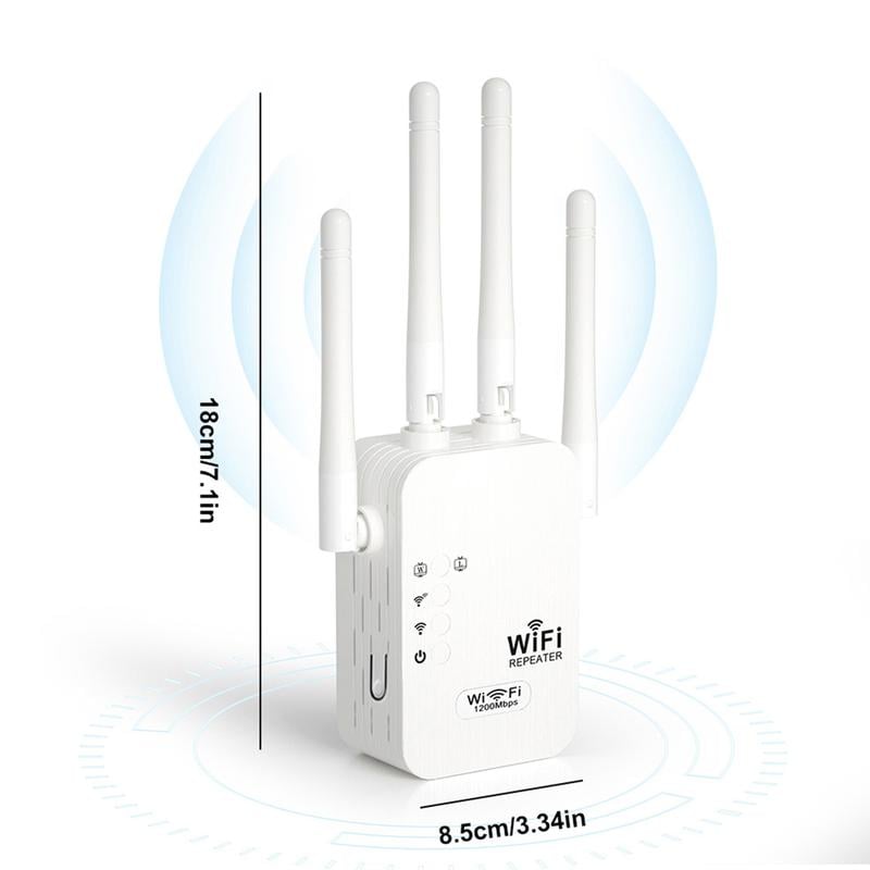 📶🔧 WiFi-versterker 2026 | 1200 Mbps dual-band 5/2,4 GHz | Dekt tot 930 m² & 50 apparaten | 4 antennes | Repeater/AP/Ethernet | WPA/WPA2 | Laatste dag 50% KORTING!