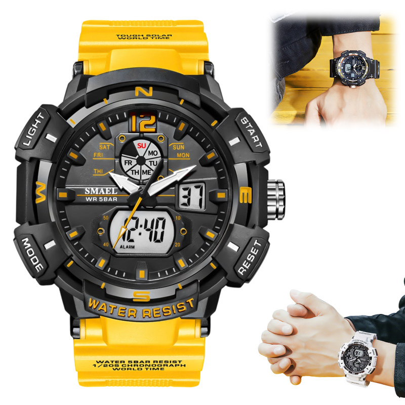Stijlvolle Waterdichte Digitale Sportkwarts Horloge voor Mannen