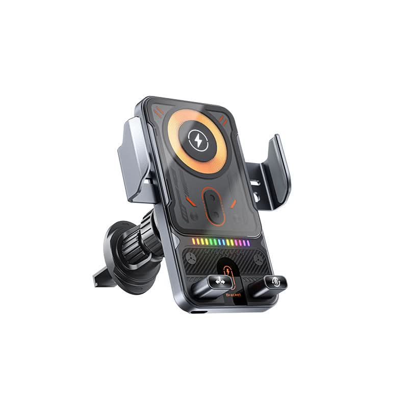 🙌Slimme 2-in-1 telefoonhouder voor in de auto met draaifunctie en draadloze oplader