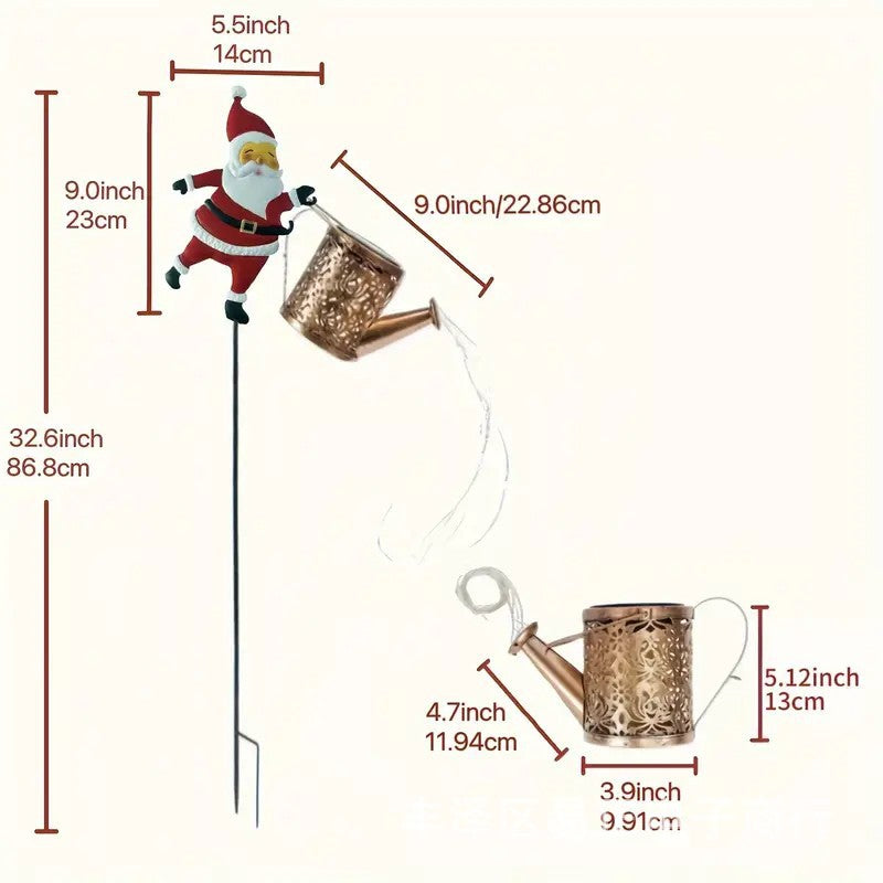 🎅Kerstuitverkoop🎅 Zonne-energie Santa-gieter-lantaarn