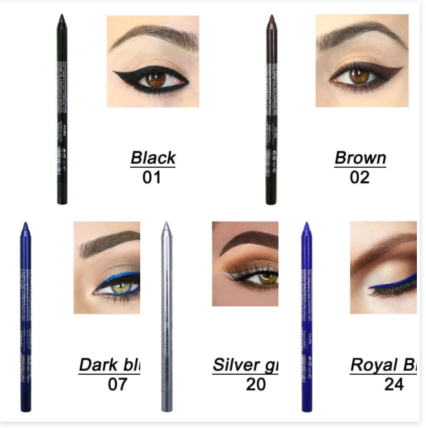 Langdurige Eyeliner Potlood Set - 13 Kleuren Waterdichte Oogmake-up