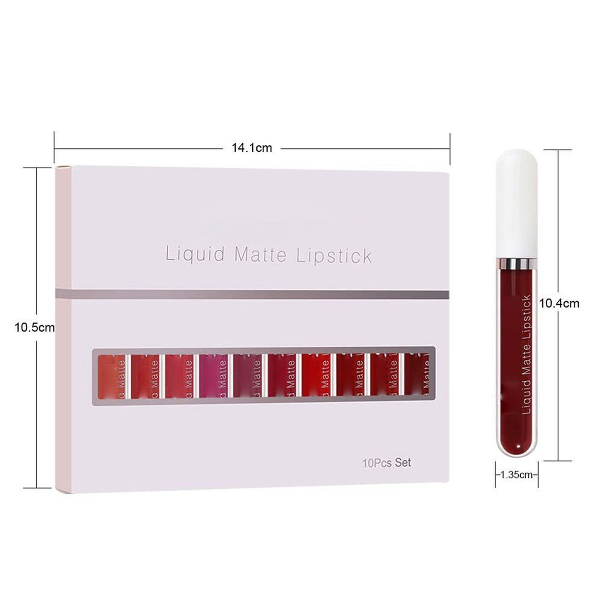 💝10 stuks matte, waterdichte en langhoudende lipgloss