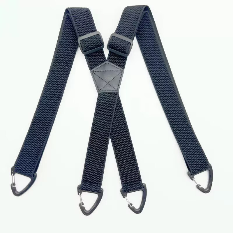 Antislip schouderbanden 👖 Brede elastische band + stevige haken, metalen verstelgesp, duurzaam polyester, geschikt voor zowel werkkleding als buitengebruik 🔧