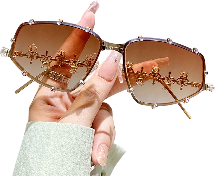 Chique zonnebrillen met strass-accenten voor dames