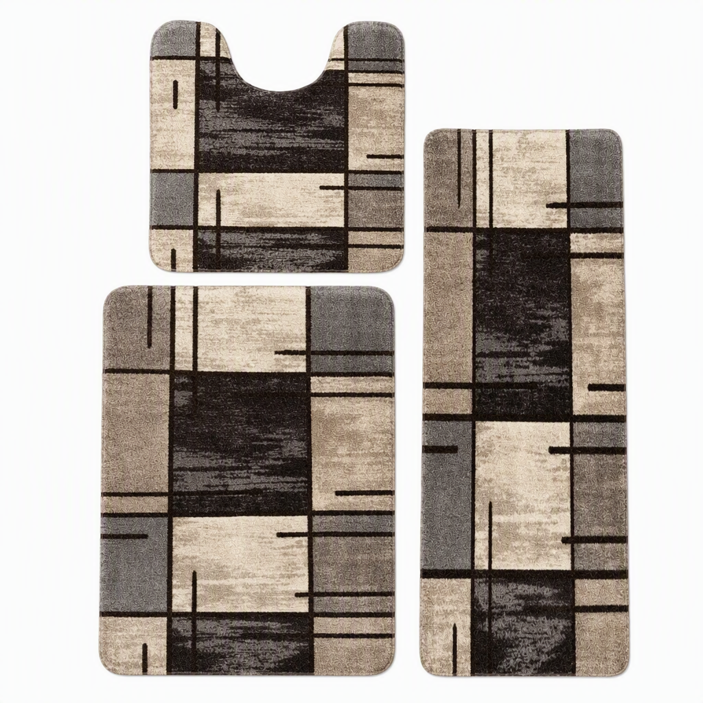 🛁 50% KORTING! ✨ Badmat in Scandinavische stijl van imitatiekasjmier – ultrazachte microvezel met hoge dichtheid, directe droogabsorptie en versterkte randen – luxueus comfort voor je badkamer 🚿