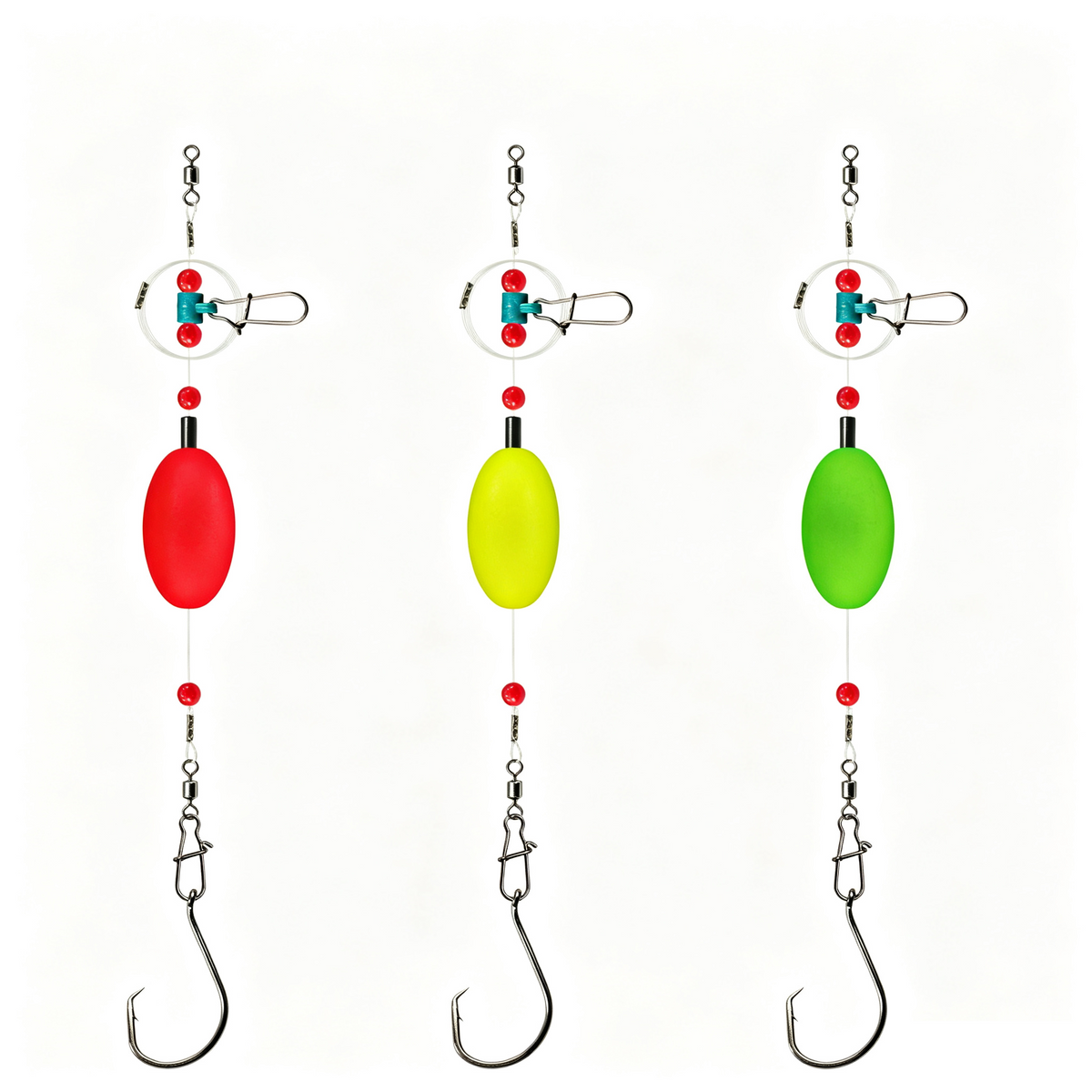🐟️Set van 6 pompano-hengelmontages met dobbers voor bot, baars, meerval, haai en blauwbaars