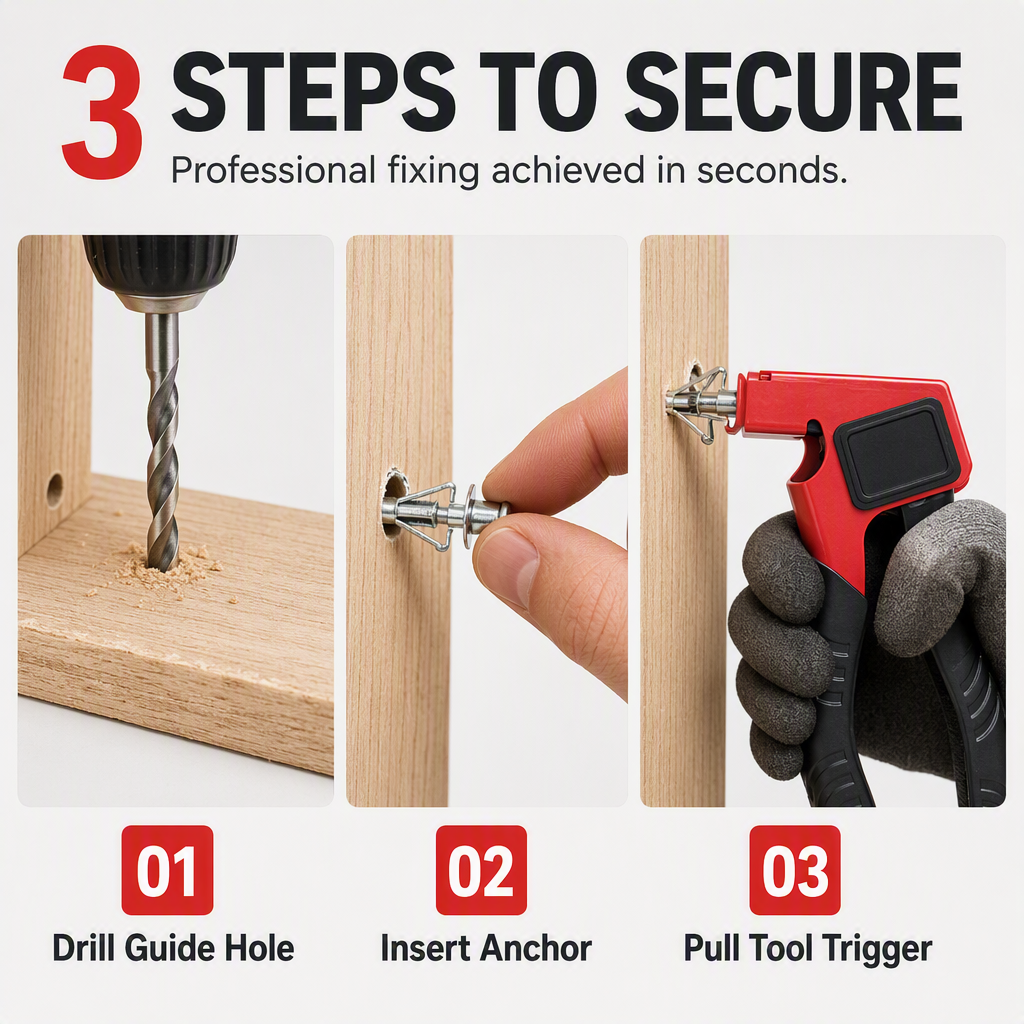 🧰 Handmatig te bedienen klinkmoerpistool en aandraaigereedschap voor bloemmoeren voor M3-M8 holle-wandankers