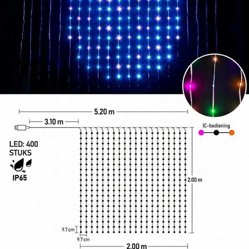 🎄 50% KORTING! ✨ LED Gordijn Lichtketting – waterdicht, voor binnen en buiten ✨
