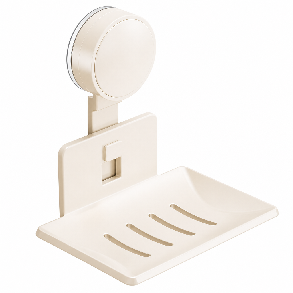✨Aan de muur te bevestigen zeepbakje met zuignap – Zeephouder met afvoer voor in de badkamer, te bevestigen zonder boren