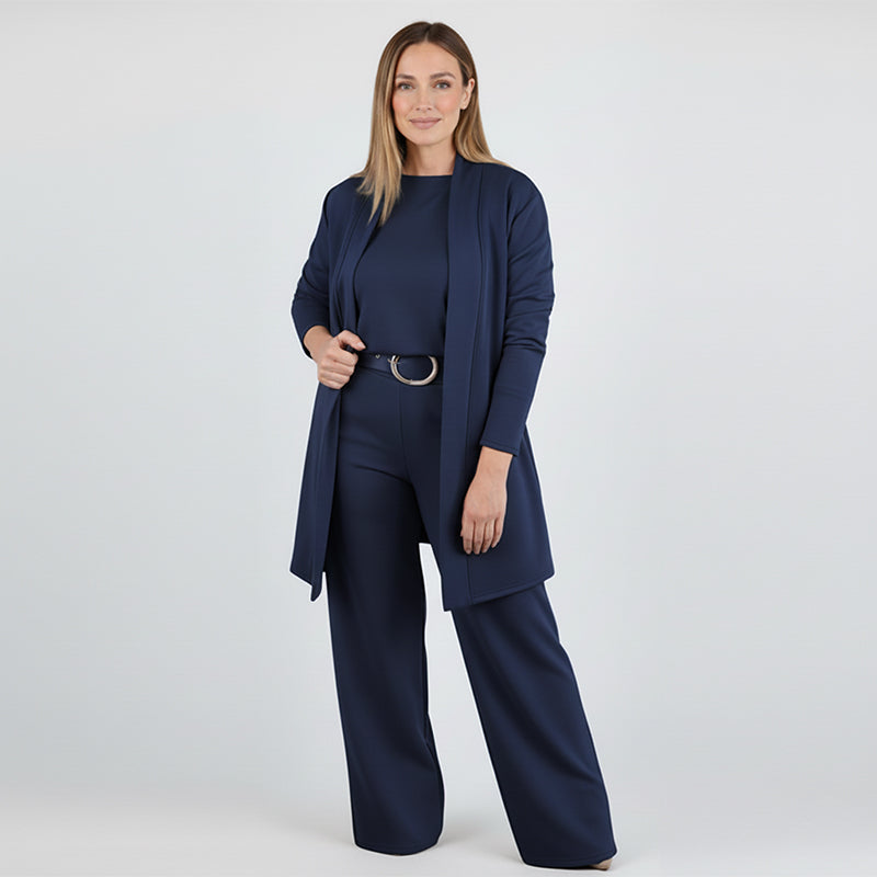 ⏳Tijdelijke aanbieding⏰Elegante 3-delige set bestaande uit een lang vest, top en broek💞