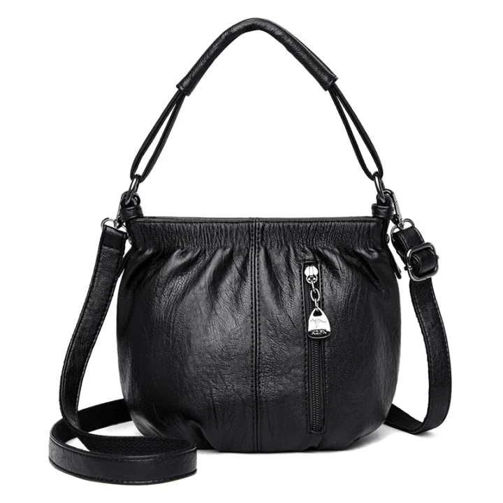 🥳2026 MEGA-AANBIEDING!💞Modieuze Eenvoudige Casual Geplooide Zachte PU Leren Schoudertas – NU 50% KORTING! 💼👜