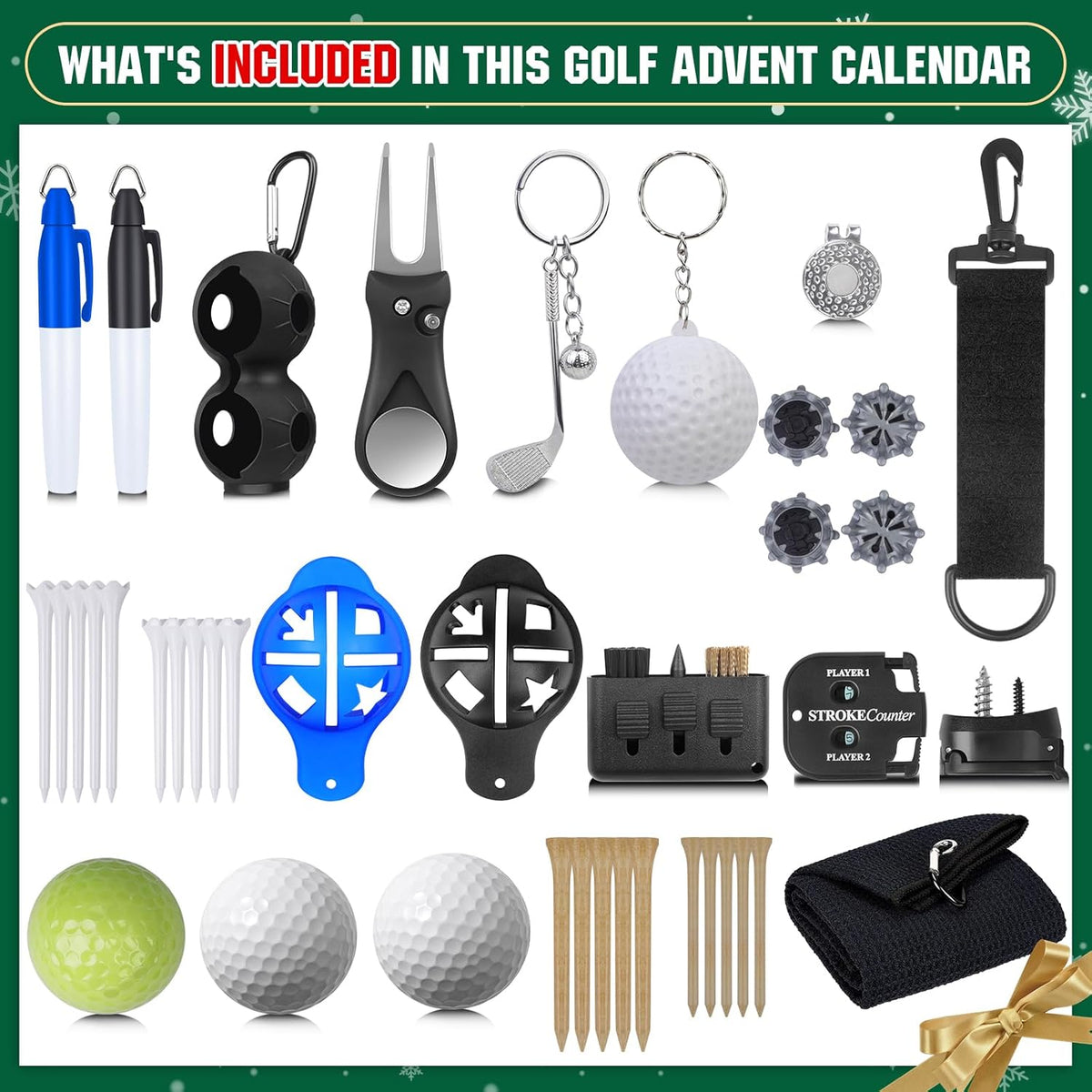 ⏳Golf-adventskalender 2026🥰 – 24 dagen vol golfverrassingen en kerstplezier