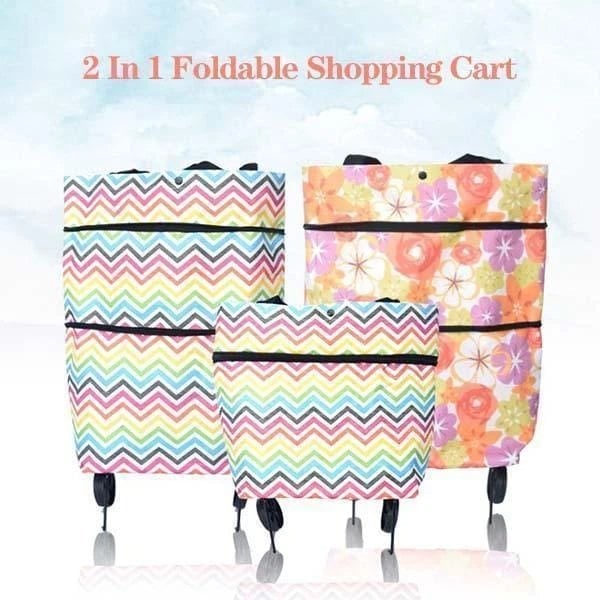 🔥 2-in-1 opvouwbare boodschappentas