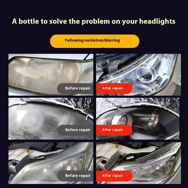 🔥🚘Automotive Headlamp Restoration Fluid Kit