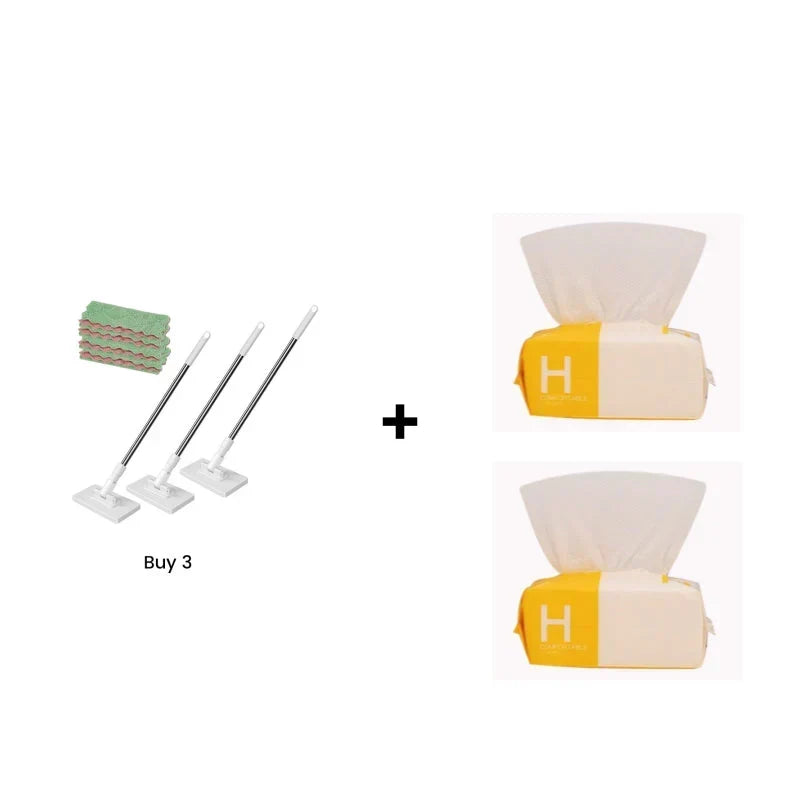 🧹💥 50% KORTING! Nooit meer bukken of vieze dweilen wassen! Deze uitschuifbare wegwerpmop met 360° draaikop en clip-on doekjes maakt elke vloer schoon in seconden – licht & handig!