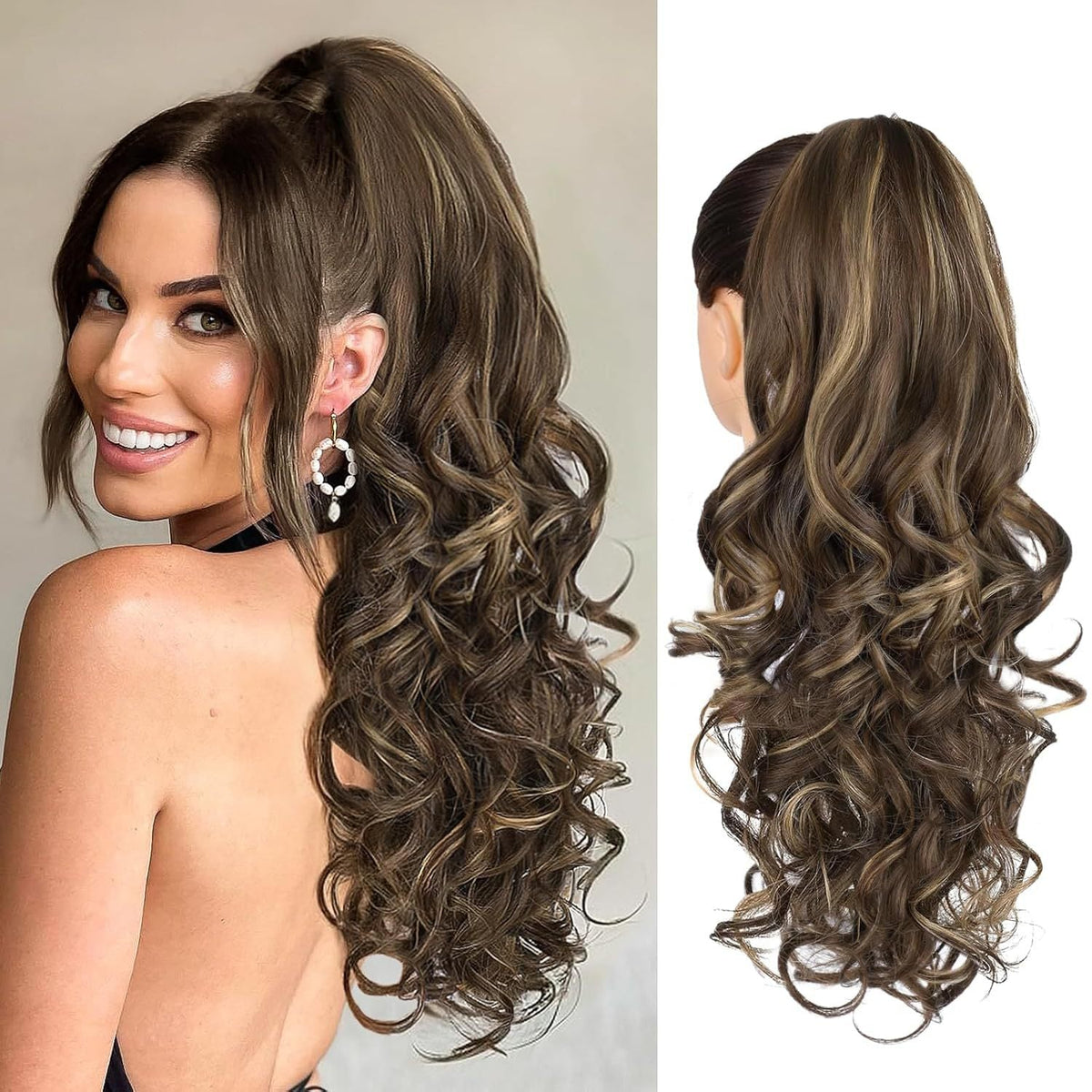 💜Tijdelijke promotie 50% OFF💜Clip-on golvende paardenstaart verlenging