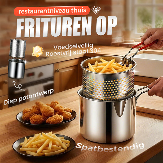 🔥 Multifunctionele friteuse van 304 roestvrij staal