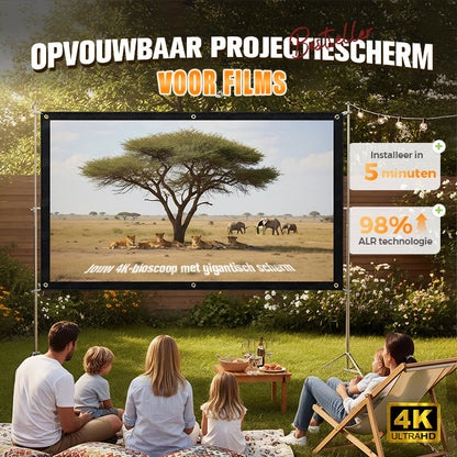 ⭐ 50% Korting🎬 HD matwit projectiescherm – De perfecte keuze voor een thuisbioscoop✨