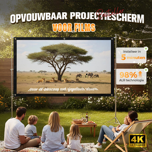 ⭐ 50% Korting🎬 HD matwit projectiescherm – De perfecte keuze voor een thuisbioscoop✨