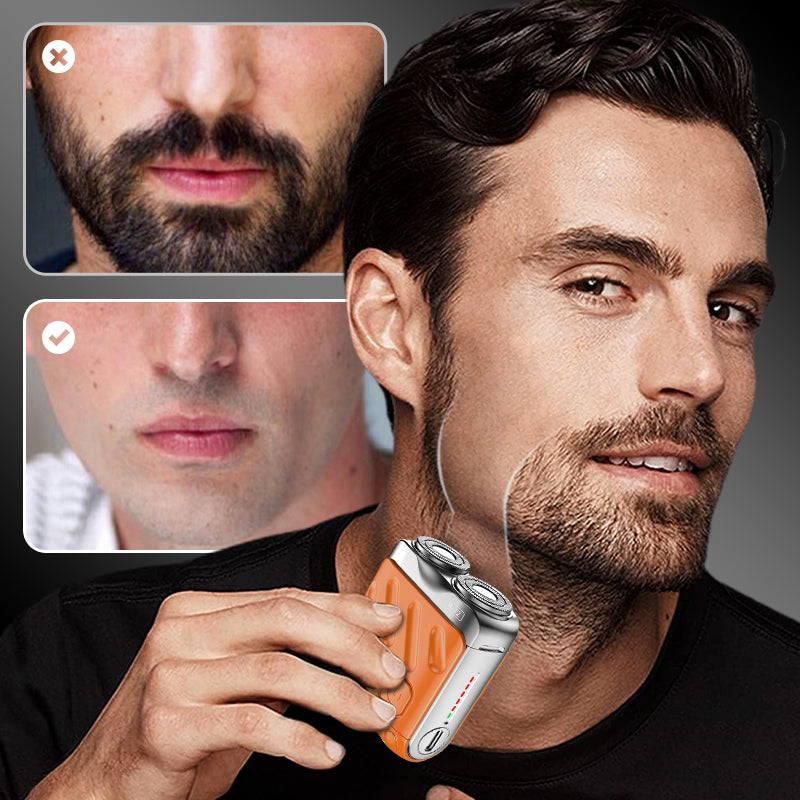 🔥Laatste Dag 50% UIT🔥Draagbaar Mini Roterend Elektrisch Scheerapparaat voor Mannen