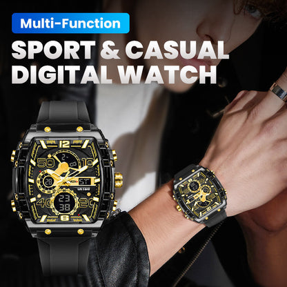 ⌚️Multifunctioneel digitaal sporthorloge – LED-achtergrondverlichting, stopwatch met een nauwkeurigheid van 1/100ste van een seconde en schokbestendige, waterdichte behuizing voor een nauwkeurige registratie van je prestaties ✨🏃‍♂️