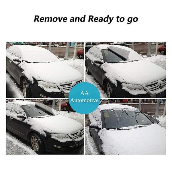 ❄Sneeuw- en vorstbeschermhoes voor de voorruit met spiegelbescherming – veelzijdig, magnetisch, universeel 🚗
