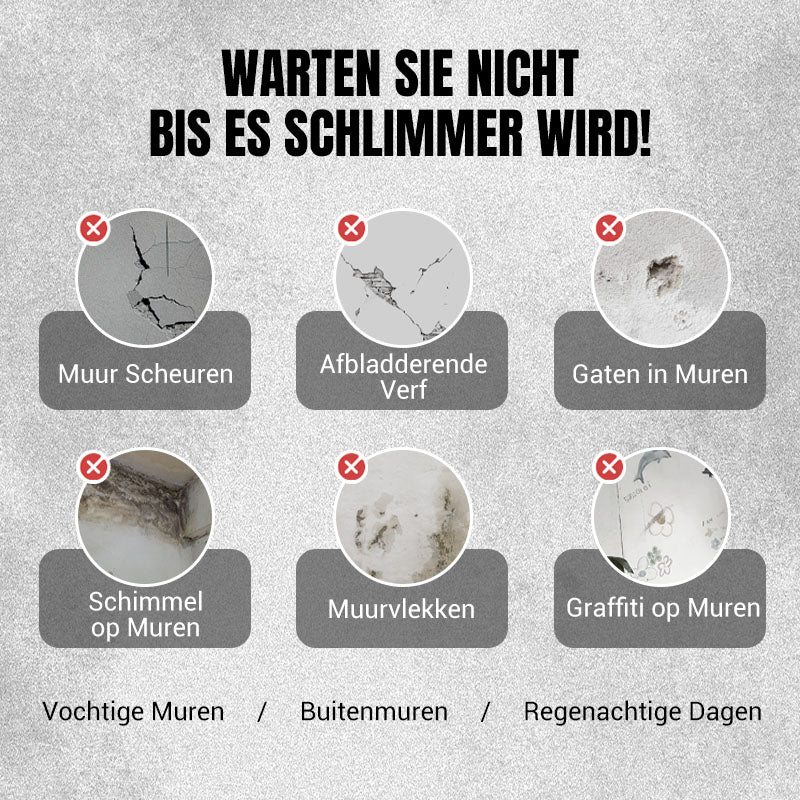 🏆Tijdelijk aanbod: schuurpapier + schraper 🔥 Waterdichte en schimmelwerende muurreparatiepasta ✨