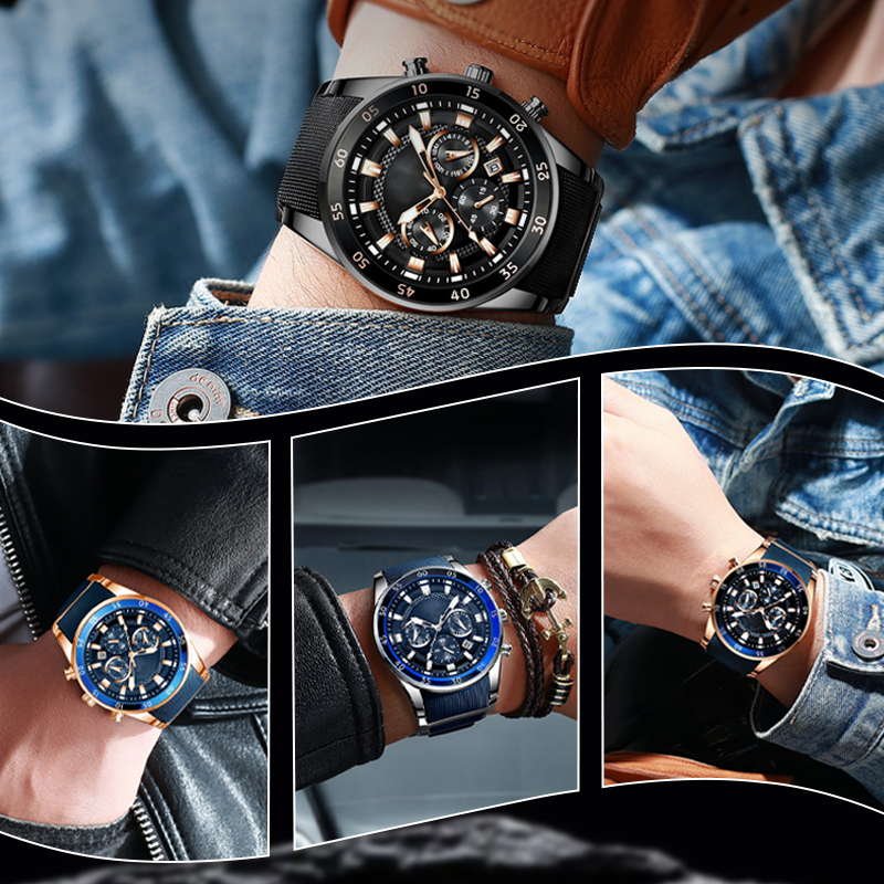 💎Luxe multifunctioneel quartzhorloge voor heren