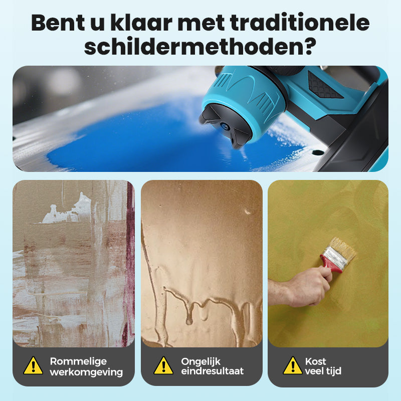 🔥Snoerloze elektrische verfspuit🔥60% korting +Gratis verzending💥