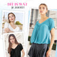 ✨ 50% KORTING 💖 Dames Casual Geplooide V-hals Korte Mouw Top