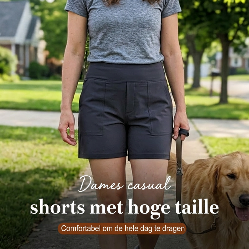 ✨ Dames shorts met hoge taille – Buikcorrigerend, 4-way stretch, boterzacht 🍑