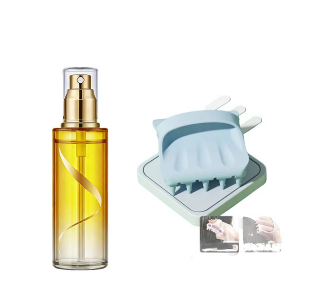 💁‍♀️Olie- en serumspray voor krullend haar💆‍♀️Lichte 3-in-1 behandeling: glans, bescherming tegen pluis en blijvende kruldefinitie – zonder zware resten!