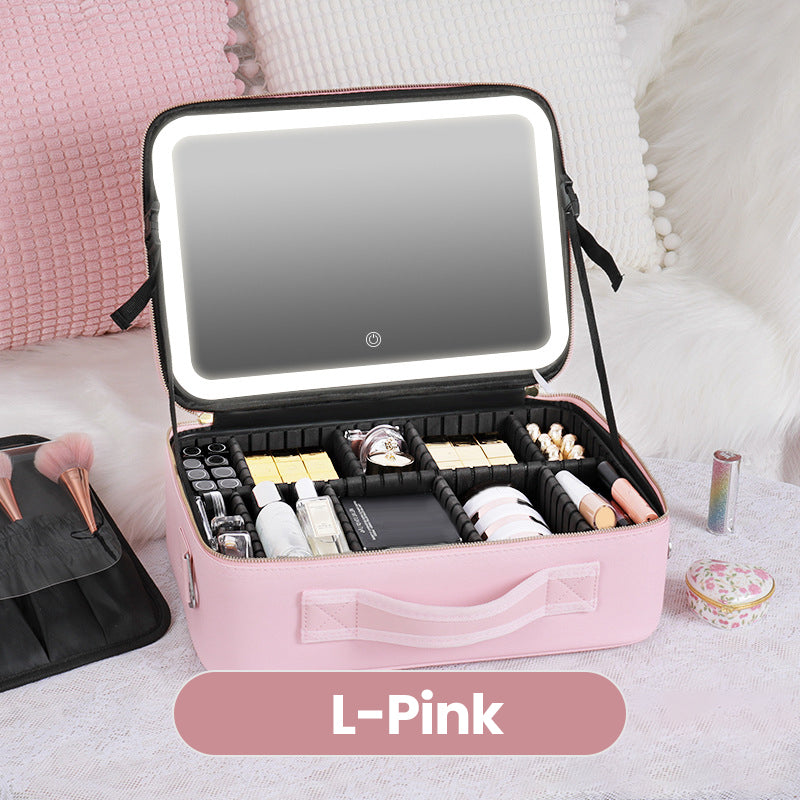 ✨ Draagbare make-uptas met LED-spiegel — Overal een onberispelijke make-up