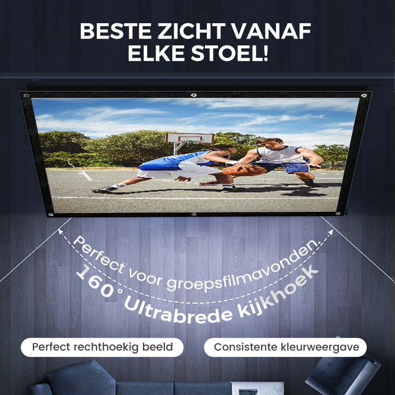 ⭐ 50% Korting🎬 HD matwit projectiescherm – De perfecte keuze voor een thuisbioscoop✨
