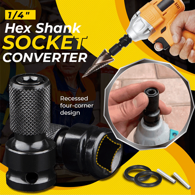 📢📢 50% KORTING!! ⏰ 1/4" Hex Shank Dopsleuteladapter – 1/2" naar 1/4", Snelontgrendeling ⚙️