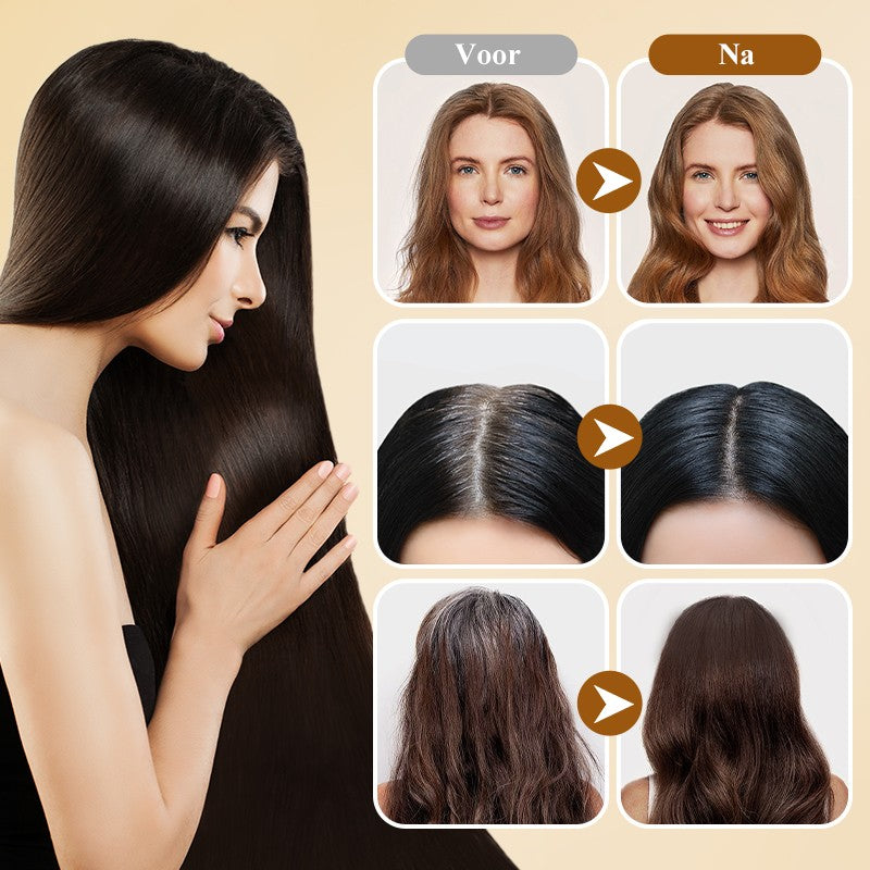 🌿Langdurige Natuurlijke Haarverf Shampoo – Kleur en Verzorging in Één Stap✨