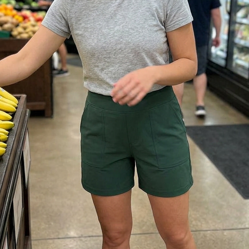 ✨ Dames shorts met hoge taille – Buikcorrigerend, 4-way stretch, boterzacht 🍑