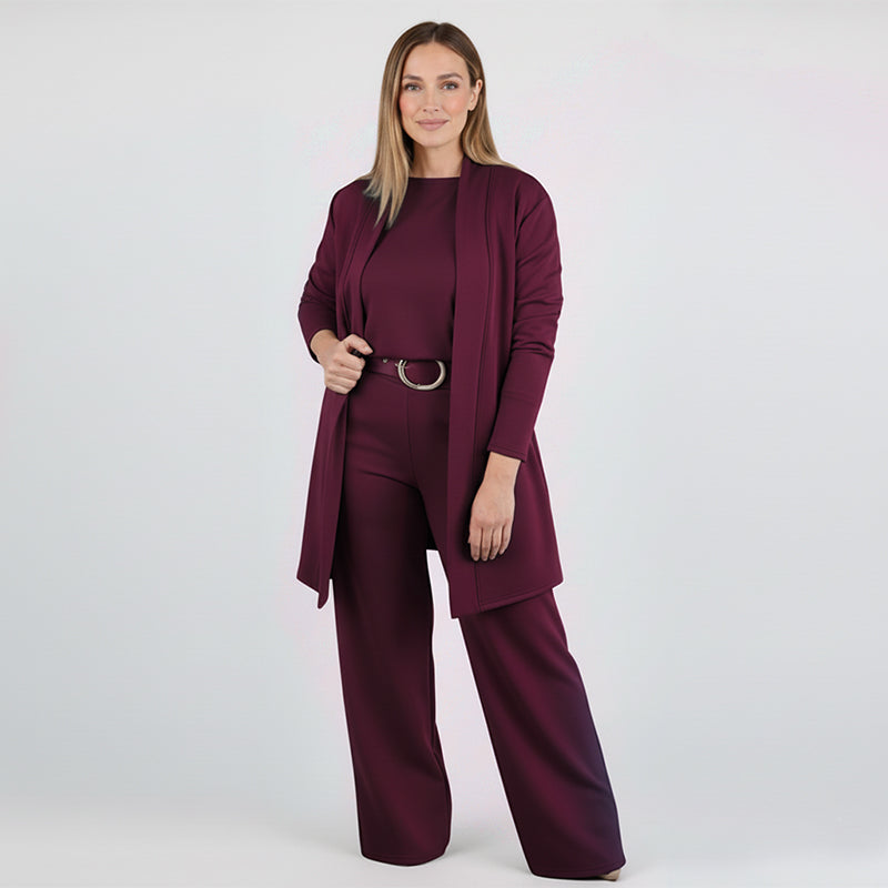 ⏳Tijdelijke aanbieding⏰Elegante 3-delige set bestaande uit een lang vest, top en broek💞