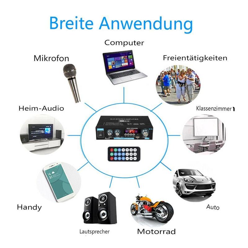 🔊 AK35 Stereoversterker met Bluetooth 5.0 – Compact Geluid voor Thuisgebruik 🎶✨