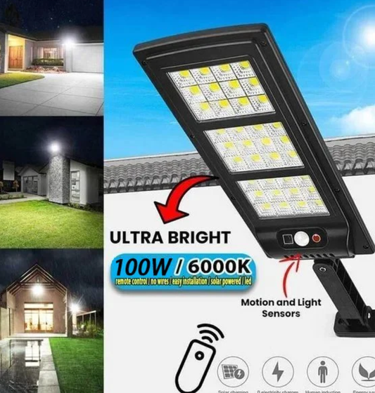 💡 Solar LED-lamp 6000K 🌟 60W Solar straatlamp met hoge lichtopbrengst 6000 lumen