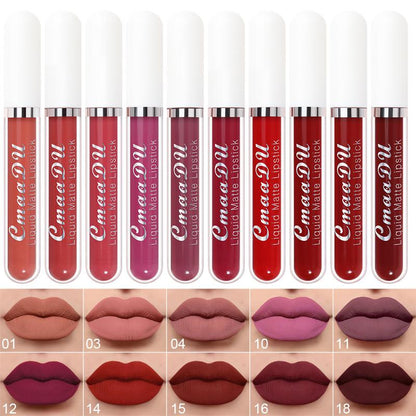 💝10 stuks matte, waterdichte en langhoudende lipgloss