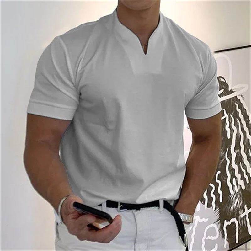 ⏰ Nu slechts 50% korting! 💎 Heren Gentlemans Zakelijke Korte Mouwen Fitness T-shirt