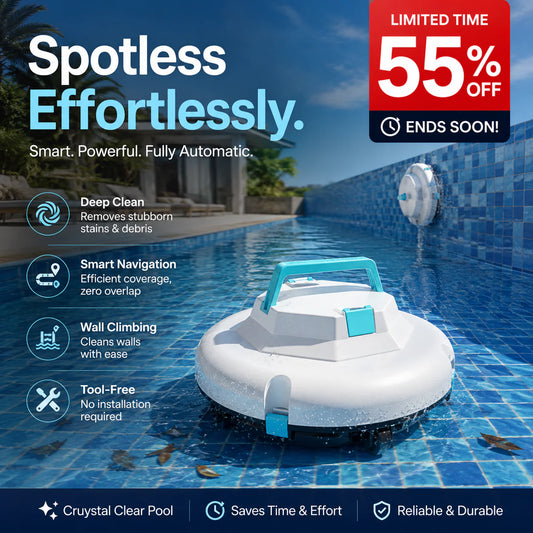 🤖55% KORTING + GRATIS Verzending🌊Automatische zwembadreiniger | Krachtige zuigkracht · Slimme navigatie 🏖️