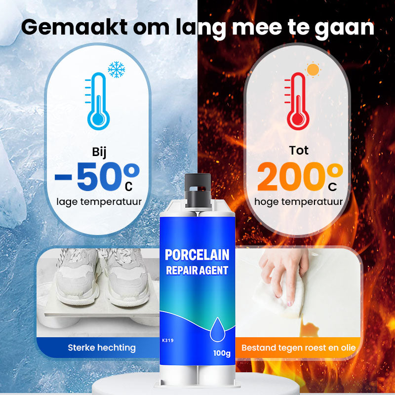 🔥Kit voor reparatie van scheuren in keramische tegels