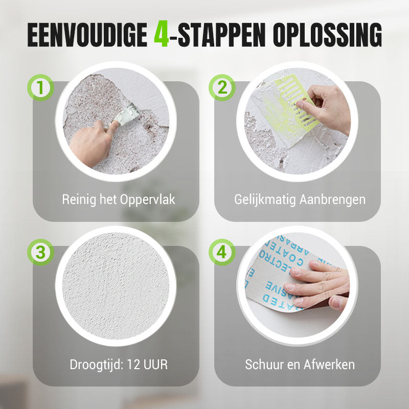🏆Tijdelijk aanbod: schuurpapier + schraper 🔥 Waterdichte en schimmelwerende muurreparatiepasta ✨
