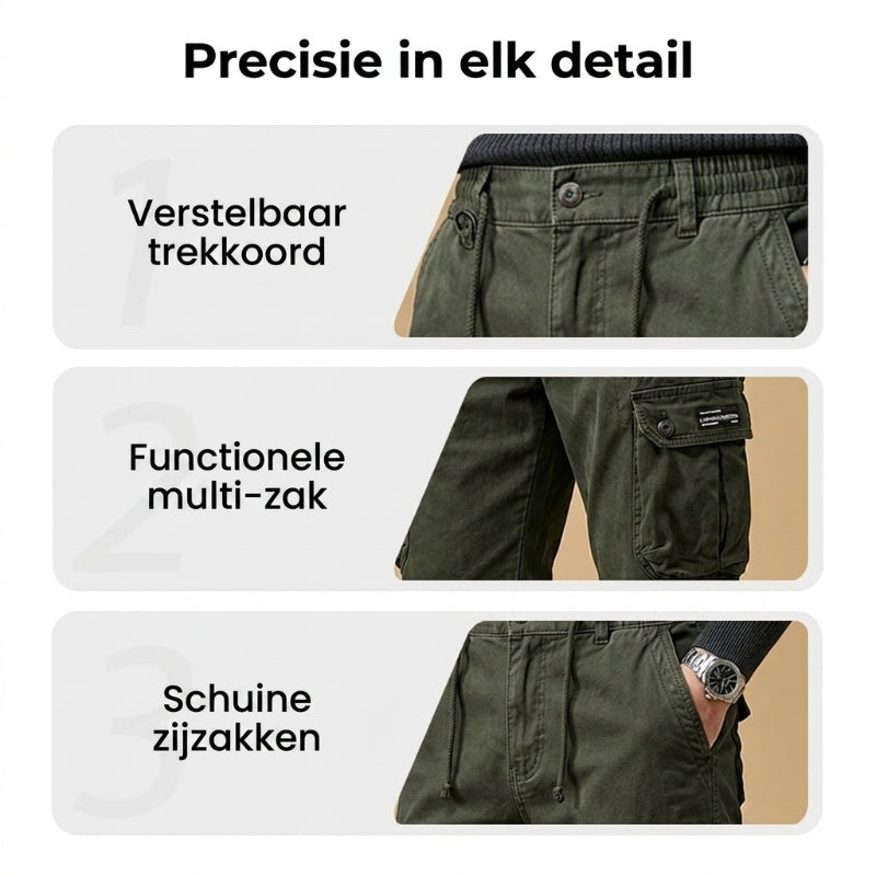 Tactische cargobroek van katoen voor heren