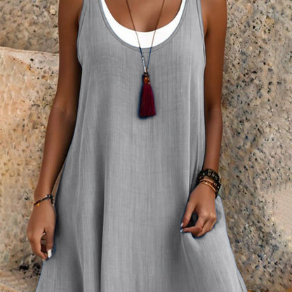 🔥HOT SALE✨ Nep-tweedelige Mouwloze Jurk, Zacht Ademend, Los Passend S-3XL👗