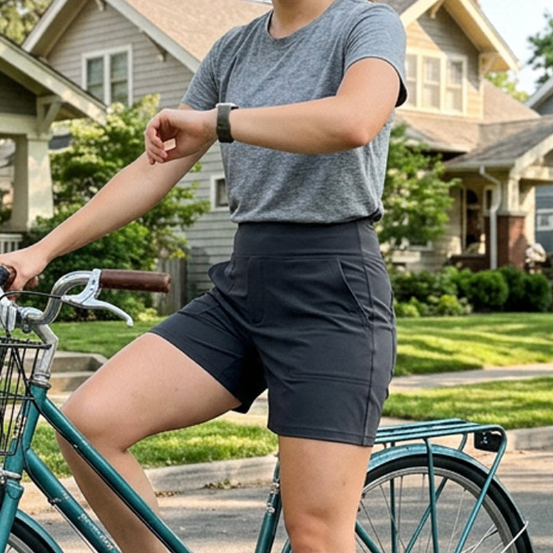 ✨ Dames shorts met hoge taille – Buikcorrigerend, 4-way stretch, boterzacht 🍑